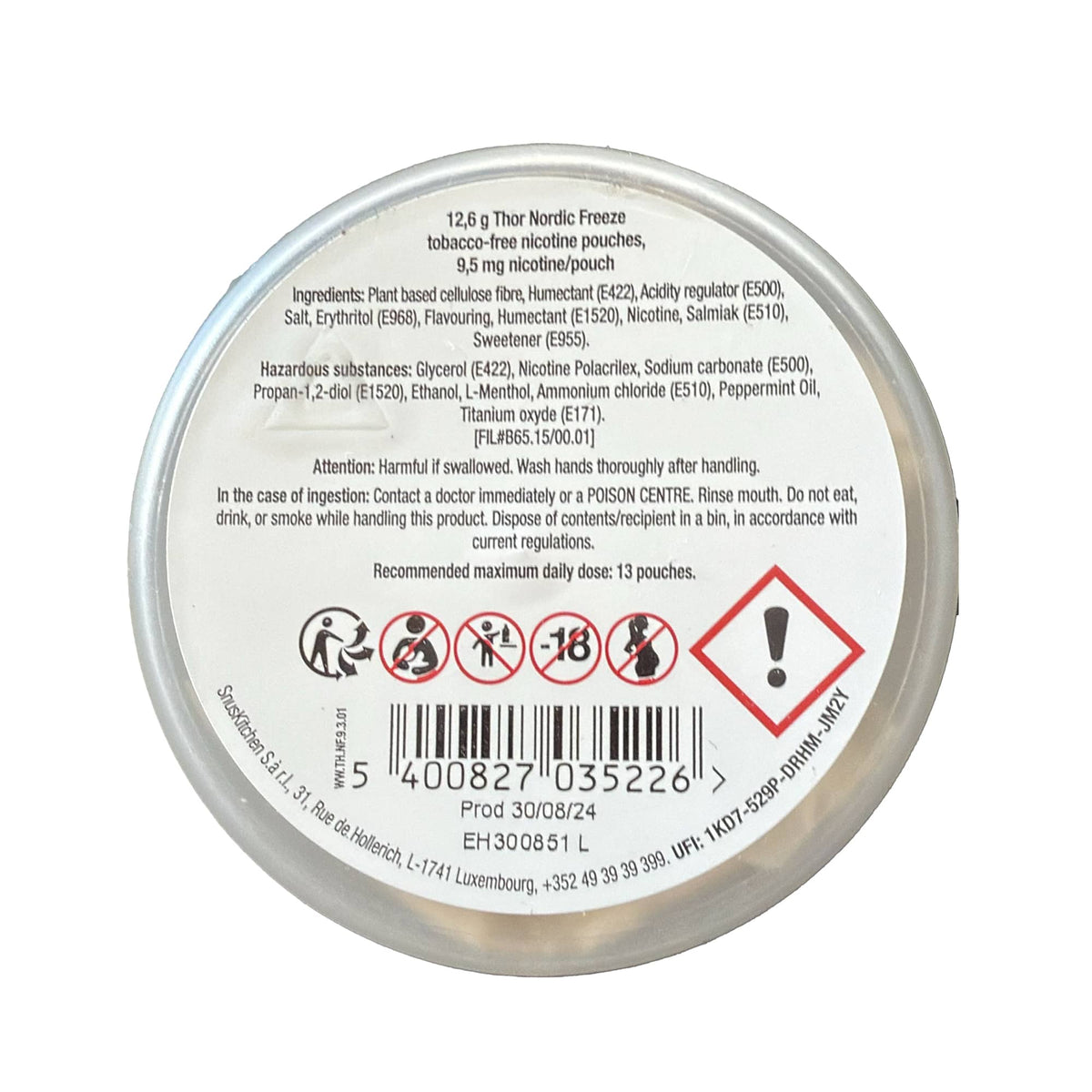 Thor - Nordic Freeze 9.5mg/pouch Nicotine Pouches