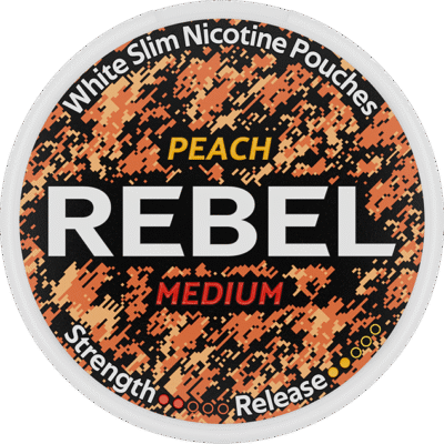 Rebel Peach Medium [7.2mg/pouch - 12mg/g]